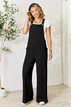 Double Take Full Size Wide Strap Overall with Pockets - Florida Guy