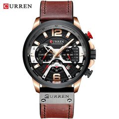 Military Leather Chronograph Wristwatch Zendrop