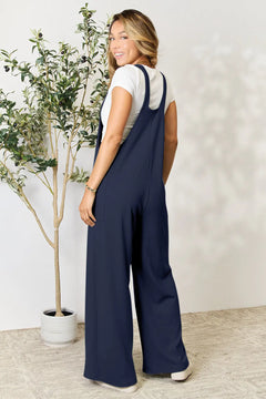 Double Take Full Size Wide Strap Overall with Pockets - Florida Guy