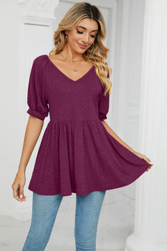 V-Neck Babydoll Top - Florida Guy