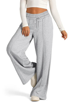 Drawstring Elastic Waist Wide Leg Pants - Florida Guy