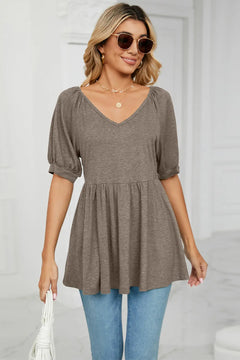 V-Neck Babydoll Top - Florida Guy