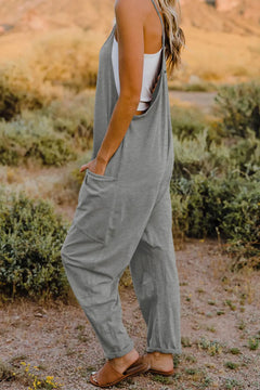 Double Take Full Size V-Neck Sleeveless Jumpsuit with Pockets - Florida Guy