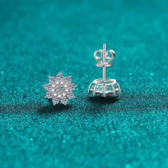 925 Sterling Silver Moissanite Zircon Stud Earrings - Florida Guy