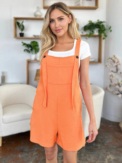 Double Take Full Size Texture Sleeveless Romper - Florida Guy