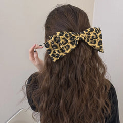 2 Piece Leopard Bow Hair Clip Trendsi