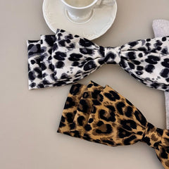 2 Piece Leopard Bow Hair Clip Trendsi