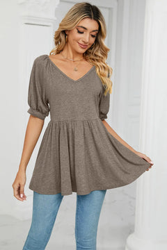 V-Neck Babydoll Top - Florida Guy