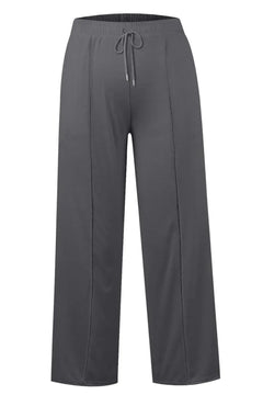 Drawstring Elastic Waist Wide Leg Pants - Florida Guy