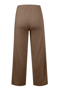 Drawstring Elastic Waist Wide Leg Pants - Florida Guy