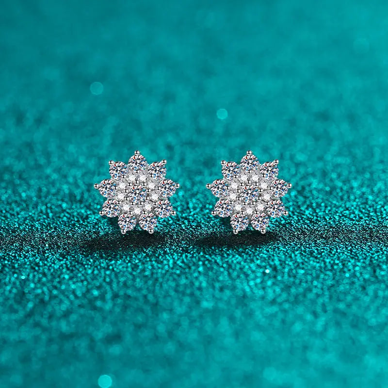 925 Sterling Silver Moissanite Zircon Stud Earrings - Florida Guy