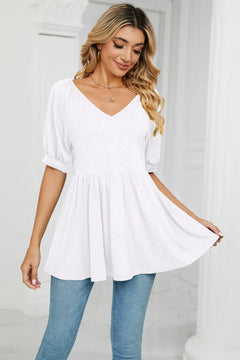 V-Neck Babydoll Top - Florida Guy