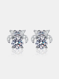 1 Carat Moissanite 925 Sterling Silver Stud Earrings Trendsi