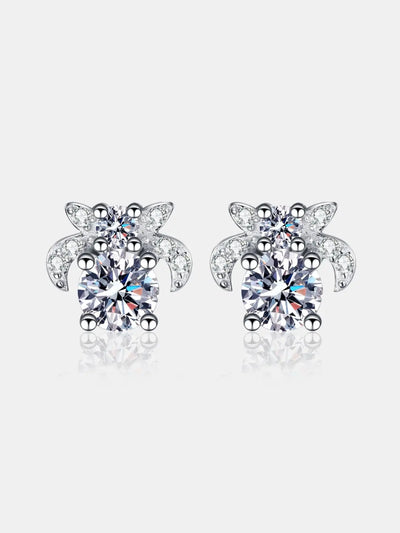 1 Carat Moissanite 925 Sterling Silver Stud Earrings Trendsi