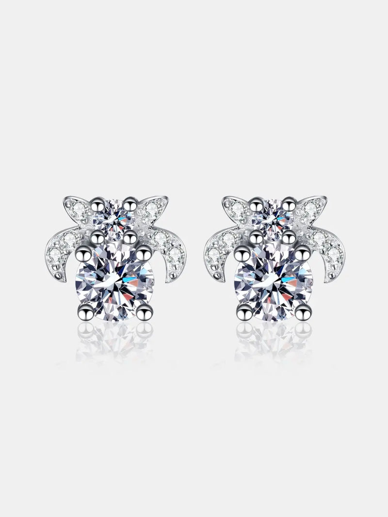 1 Carat Moissanite 925 Sterling Silver Stud Earrings Trendsi