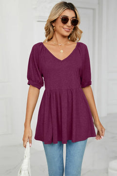 V-Neck Babydoll Top - Florida Guy