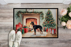 Doberman Pinscher Cozy Christmas Doormat Florida Guy