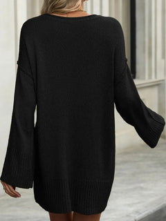 Round Neck Dropped Shoulder Sweater - Florida Guy