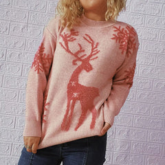 Reindeer and Snowflake Pattern Sweater - Florida Guy