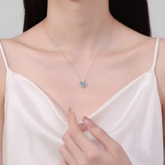 2 Carat Moissanite 925 Sterling Silver Heart Shape Necklace Trendsi