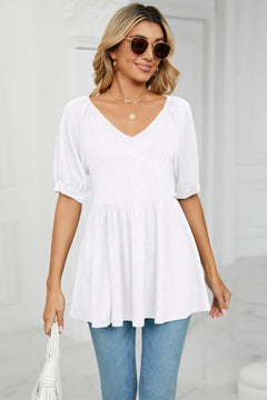 V-Neck Babydoll Top - Florida Guy