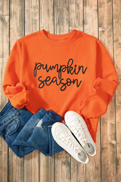 Letter Round Neck Long Sleeve Sweatshirt - Florida Guy