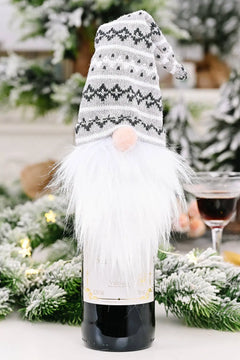 4-Pack Christmas Faceless Gnome Wine Bottle Covers Trendsi