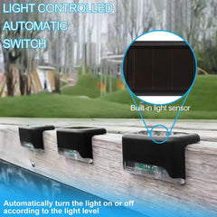 8 Pack New Solar Deck Lights Outdoor Waterproof LED Steps Lamps For Stairs Fence Florida Guy