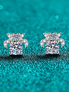 1 Carat Moissanite 925 Sterling Silver Stud Earrings Trendsi