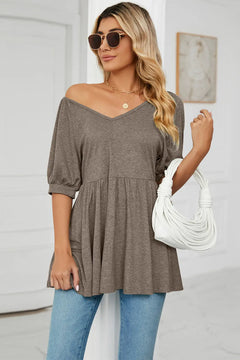 V-Neck Babydoll Top - Florida Guy