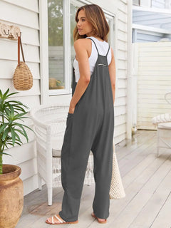 V-Neck Spaghetti Strap Jumpsuit - Florida Guy