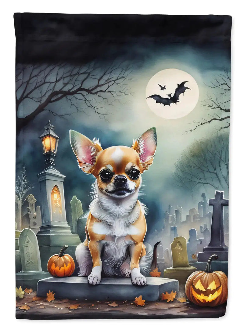 Chihuahua Spooky Halloween Garden Flag Florida Guy