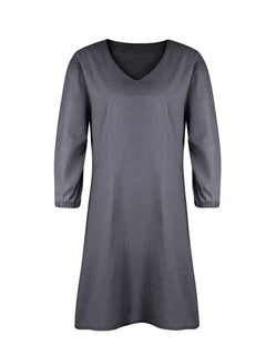 Full Size V-Neck Half Sleeve Dress - Florida Guy