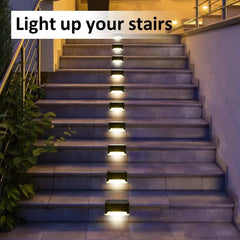 8 Pack New Solar Deck Lights Outdoor Waterproof LED Steps Lamps For Stairs Fence Florida Guy