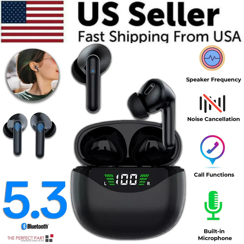 Bluetooth Earbuds Headset 5.3 Wireless Noise Cancelling TWS Trucker Waterproof Florida Guy