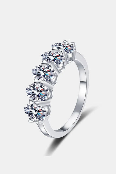 2.5 Carat Moissanite 925 Sterling Silver Ring Trendsi