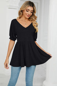 V-Neck Babydoll Top - Florida Guy