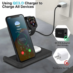 3in1 Wireless Fast Charger Dock Station Zendrop