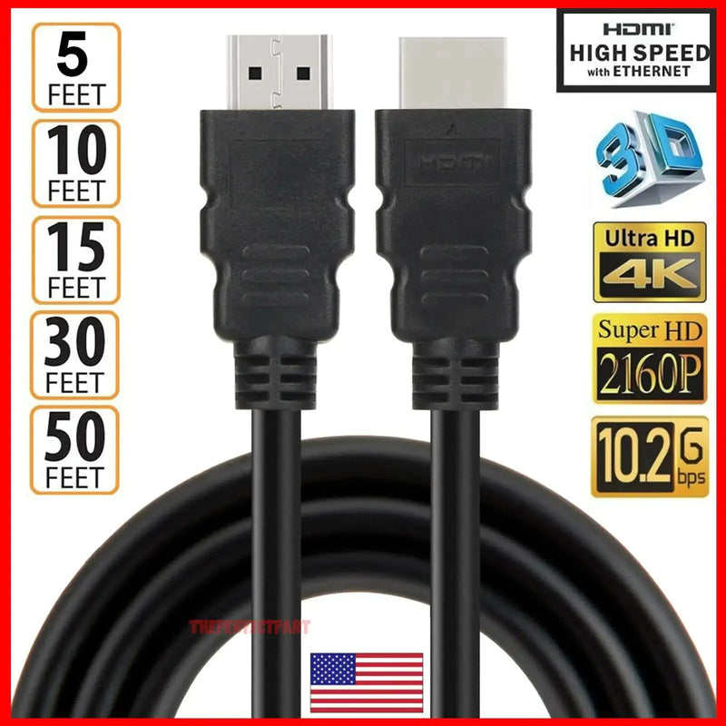 4K HDMI 2.0 Cable UHD HDTV Ultra HD High Speed 2160P HDR 60Hz 18Gbps Dolby HDCP Florida Guy