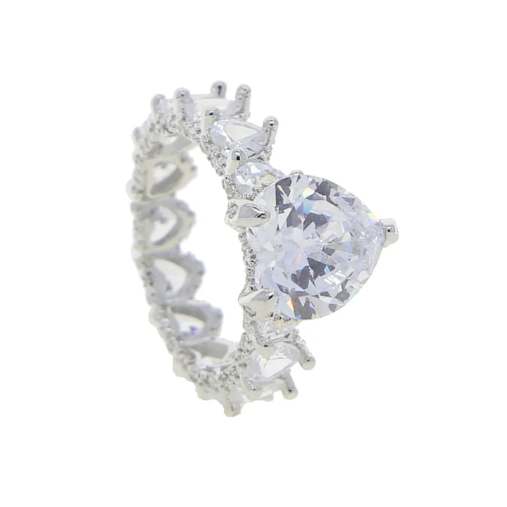 Sparkle Lux Heart Infinity Ring