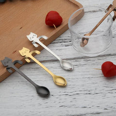 Stainless Steel Cat Teaspoons Zendrop