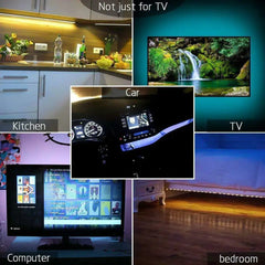 5V USB LED Strip Lights TV Back Light 5050 RGB Colour Changing with 24Key Remote Florida Guy