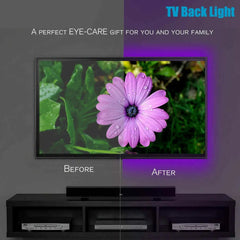 5V USB LED Strip Lights TV Back Light 5050 RGB Colour Changing with 24Key Remote Florida Guy