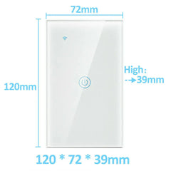 1/2/3/4 Gang WiFi Smart Wall Touch Light Switch Glass Panel For Alexa/Google APP Florida Guy