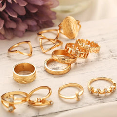 13 Piece Medallion Ring Set Zendrop