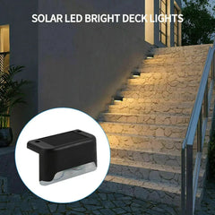 8 Pack New Solar Deck Lights Outdoor Waterproof LED Steps Lamps For Stairs Fence Florida Guy