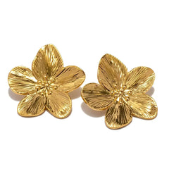 Gold Flower Stud Earrings - Florida Guy