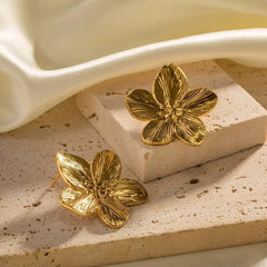 Gold Flower Stud Earrings - Florida Guy