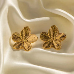 Gold Flower Stud Earrings - Florida Guy