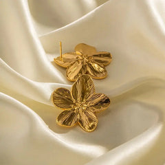 Gold Flower Stud Earrings - Florida Guy